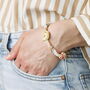 Semi Precious Coastal Beaded Bracelet In Gold Plating, thumbnail 3 of 5