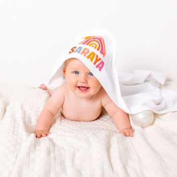 Baby Hooded Towel Rainbow, 3 of 7