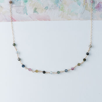 Dainty Tourmaline Chain Necklace, 6 of 12