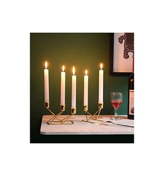Three Arms Metal Taper Candle Candlestick Holder Stand, 3 of 7