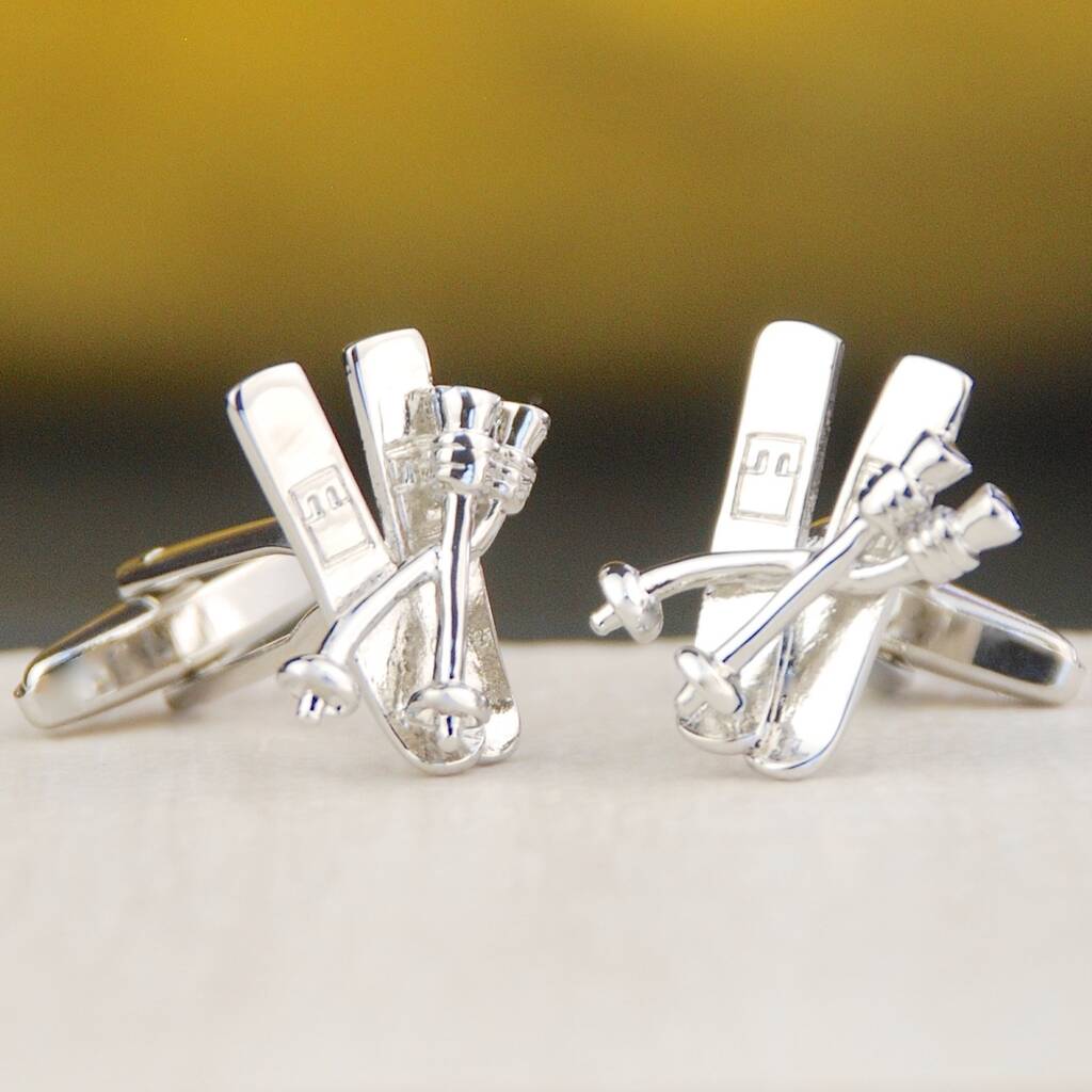 Personalised Ski And Pole Cufflinks, 1 of 7