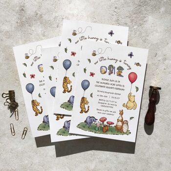 Winnie The Pooh Personalised Party Invitations, 2 of 7