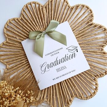 Graduation Bow Card, Handmade Bow Proposal Card, Congratulations Graduation Card, 3 of 5