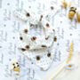 White Ivy Cord Bumble Bee Polka Dots Dog Bandana, thumbnail 1 of 3