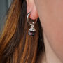 Red Garnet Hoop Earrings, thumbnail 4 of 10