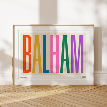 Balham Typographic Print, 3 of 7