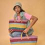 Bold Striped Sisal Shopper, thumbnail 2 of 4
