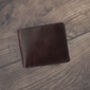 Men's Dark Brown Wallet Luxury Italian Leather Bifold Rfid Protected, thumbnail 2 of 8
