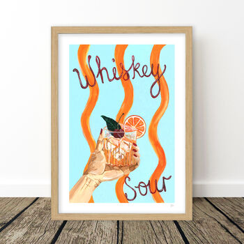 Whiskey Sour Cocktail Art Print, 7 of 10