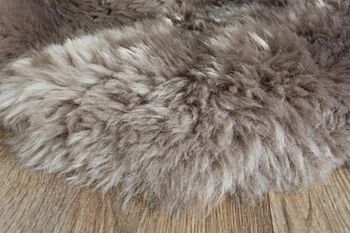 Sheepskin Rug Oyster Cappucino 100% Natural Super Soft, 6 of 6