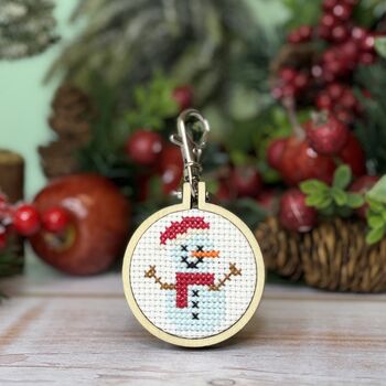 Ice To Meet You, Frosty! Christmas Mini Matchbox Cross Stitch Kit, 4 of 5