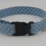 Light Blue Polkadot Dog Collar, thumbnail 1 of 12