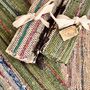 Emerald Green And Natural Rag Rug Bohemian, thumbnail 5 of 10