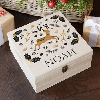 Personalised Scandi Deer Christmas Eve Box, 11 of 12