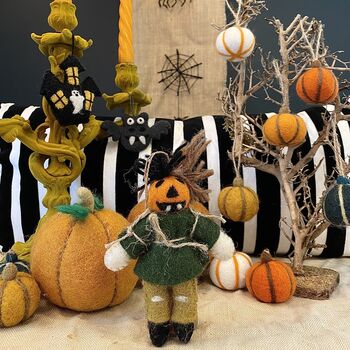 Handmade Pumpkin Scarecrow Halloween Hanging Decoration, 5 of 5
