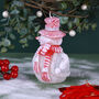 G Decor Happy Snowman Christmas Candle Red Hat And Scarf Festive Ornament, thumbnail 4 of 4