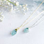 Personalised March Birthstone Aquamarine Necklace, thumbnail 2 of 9