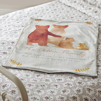 Personalised Bear Family Luxury Blanket, 9 of 12