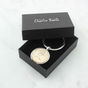 Personalised 1984 40th Birthday 5p Five Pence Keyring, 3 of 5