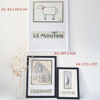 L'ane Framed Vintage French Donkey Print, 7 of 7