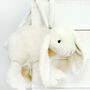 Cream Bunny Bag With Matching Hand Puppet, thumbnail 2 of 5