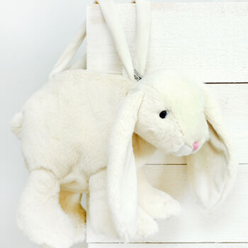 Cream Bunny Bag With Matching Hand Puppet, 2 of 5