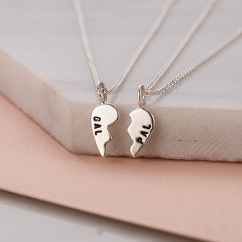 Personalised Piece Of My Heart Necklace Set, 4 of 5