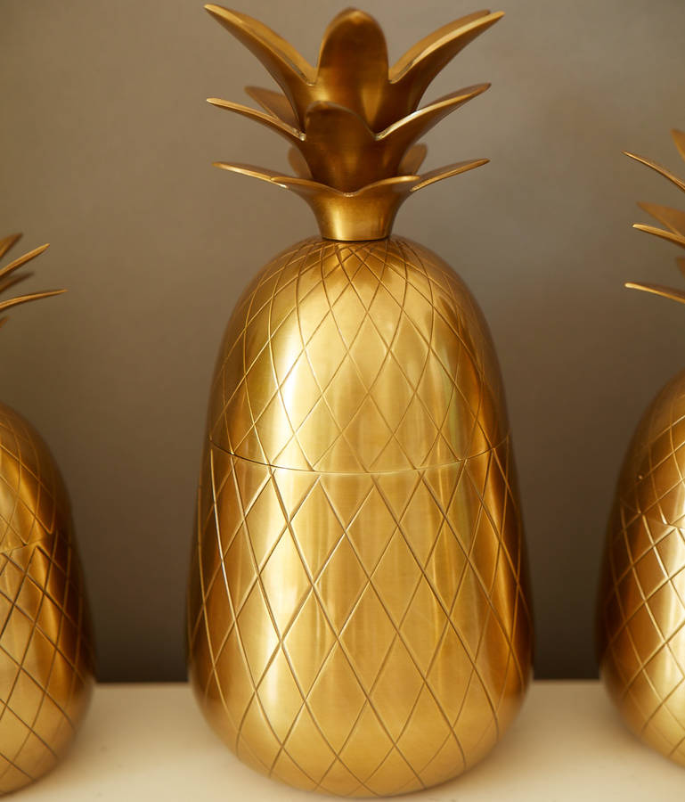 brass pineapple decorative bar container by brass pineapples ...