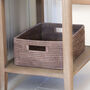 Marbury Taupe Rectangle Rattan Storage Basket, thumbnail 3 of 4