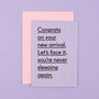 'Never Sleeping Again' Funny New Baby Card, thumbnail 2 of 4