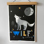 Wolf Personalised Name Print, thumbnail 11 of 12