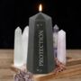 Protection Crystal Candle Obsidian Crystal, thumbnail 1 of 5
