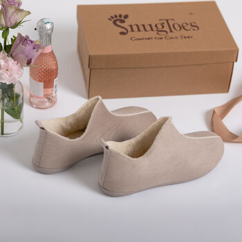 Snugtoes Light Weight Pixie Boot Slippers For Women Stony Beige, 5 of 5