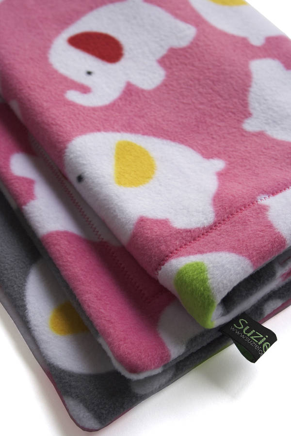 pink elephant lovey blanket