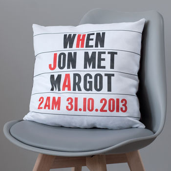 Personalised Cinema Marquee Cotton / Faux Suede Cushion, 2 of 11