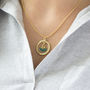 40th Birthday Gold Plated Birthstone Circle Necklace, thumbnail 2 of 9