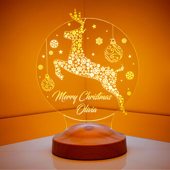 Night Lamp, Personalised Christmas Decoration, 4 of 4