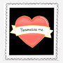 Biscuiteers Hand Iced Personalised Valentine’s Heart Letterbox Biscuit, thumbnail 1 of 3