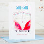 Mr And Mr Campervan Wedding Card, thumbnail 1 of 2