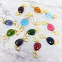 Statement Birthstone Pendant Crystal Gold Plated Charms, thumbnail 1 of 2