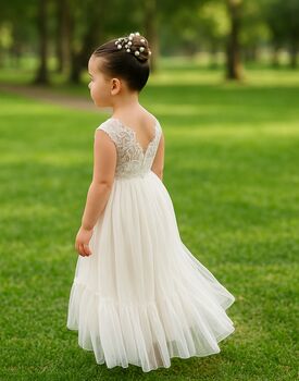 Flora In Ivory ~ Flower Girl Dress Or Party Dress, 6 of 6