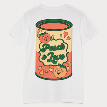 Peach And Love Men's Slogan T Shirt, 7 of 7