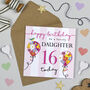 Blooming Balloon Daughter 16th Birthday Card, thumbnail 1 of 2