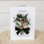 Merry Christmas Dried Flower Bunch Greetings Card, thumbnail 2 of 6
