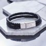 Personalised Chestnut Leather Men's Bracelet, thumbnail 2 of 5