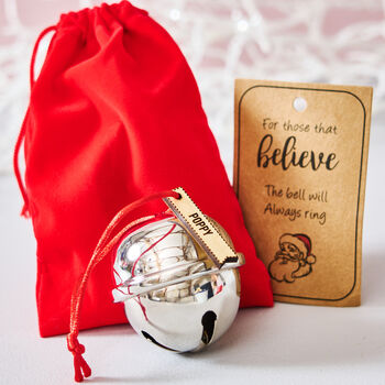 Personalised Believe Bell Christmas Decoration, 3 of 6