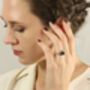 Istanbul Vibe Garnet And Black Spinel Ring, thumbnail 2 of 2