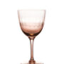 A Set Of Four Rose Wine Glasses With Lens Design, thumbnail 2 of 2
