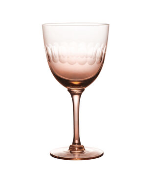 A Set Of Four Rose Wine Glasses With Lens Design, 2 of 2