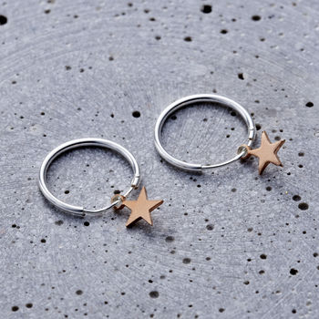 Star Hoop Earrings, 4 of 7